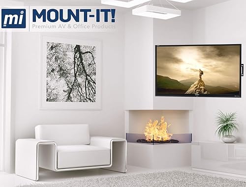 Miniatura 8 de mount-it. Soporte de esquina articulado MI-484C para soporte mural giratorio premium de movimiento completo de TV para pantallas LCD OLED 37-63