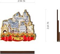 Vista 3 de Alemania Trier - Imán de madera 3D para nevera, recuerdos coleccionables, decoración hecha a mano, artesanías 2