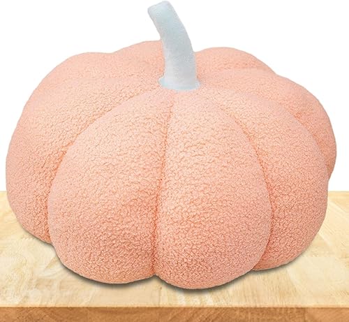 Almohada de calabaza de felpa, calabaza de peluche, juguete de peluche de calabaza de 8 pulgadas, suave almohada decorativa de calabaza de