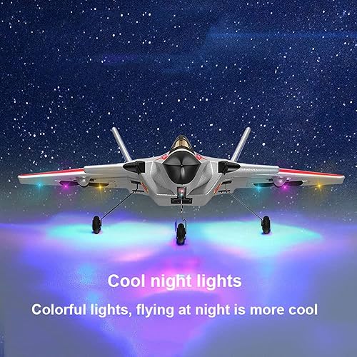 Miniatura 4 de Avión RC Fighter Jet con control remoto, control de 2.4 GHz, distancia de vuelo de 116.8 pies, cuerpo ligero y flexible resistente a los impactos,