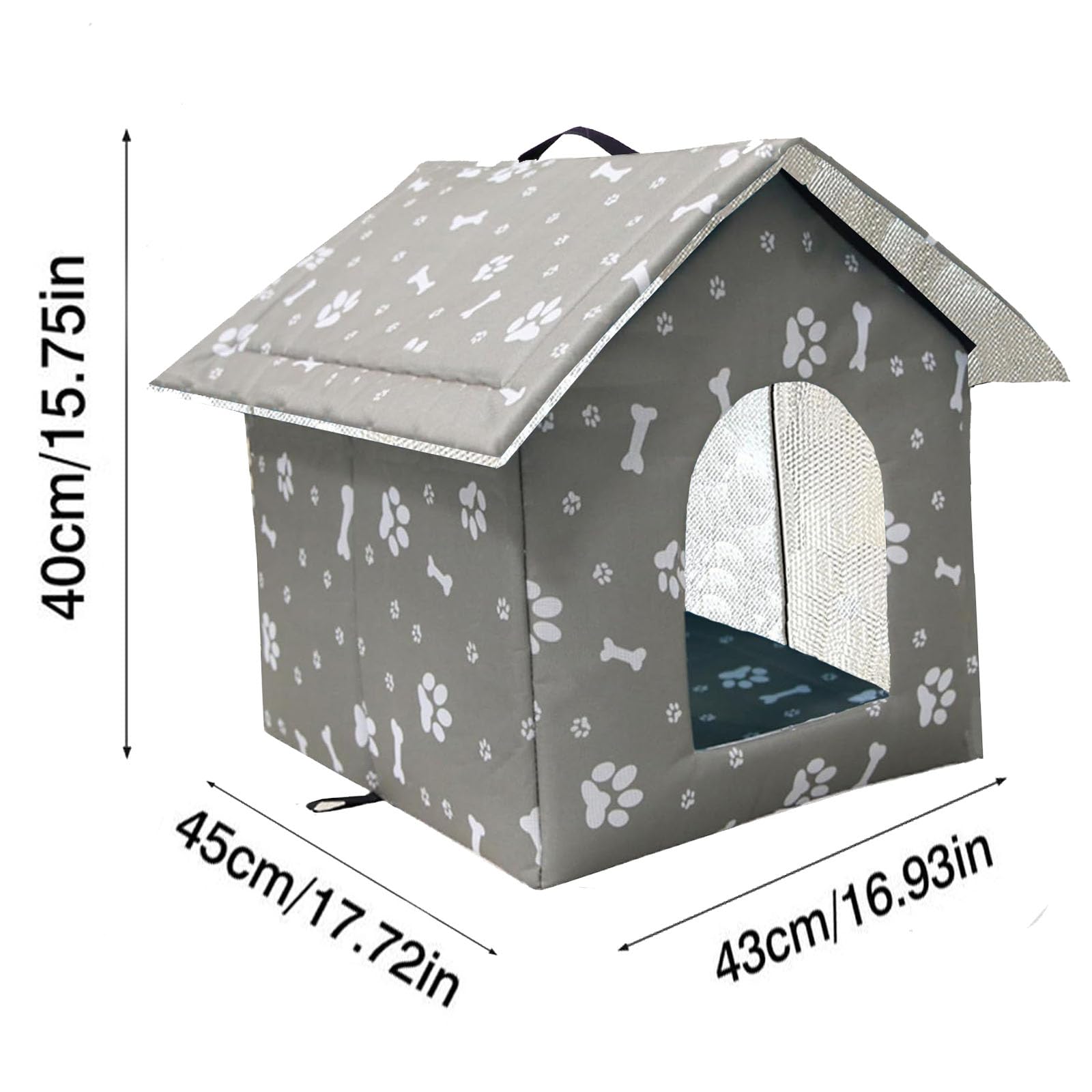 Casetta per Gatti per Esterni, Casetta per Gatti, Impermeabile, Cuccia Gatto Esterno Inverno con Tenda Timovibile