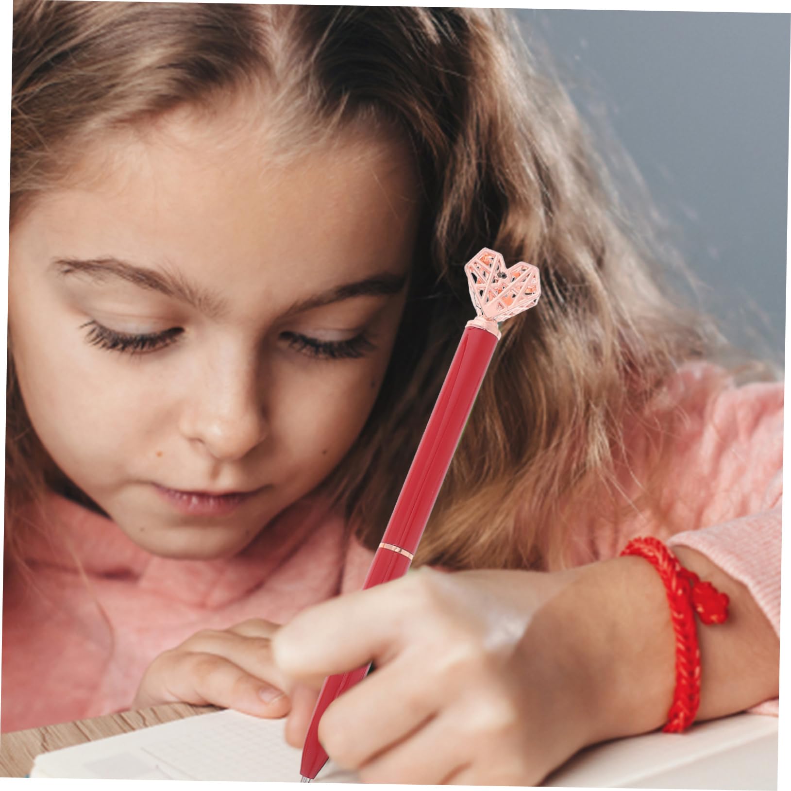 SHINEOFI 15piezas Bolígrafo De Forma De Corazón Pluma Creativa Para Estudiantes Papelería Escolar Para Firmas y Dibujo De Tinta y