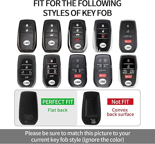 Miniatura 4 de TANGSEN Funda para llavero de TPU compatible con Toyota Alphard HILUX PREVIA RAV4 VELLFIRE transparente textura de fibra de carbono 2 3 4 5 6