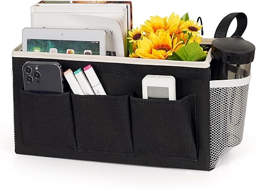 Miniatura 9 de Organizador de almacenamiento para mesita de noche, bolsa de almacenamiento colgante para cabeceros, literas, dormitorios, libros, teléfono