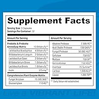 Vista 5 de SAN 's Cultivate Prebiótico-Probióticos, Probióticos Multicepas y Prebióticos Sinérgicos con Enzimas Digestivas - Diseñado para la Salud Digestiva