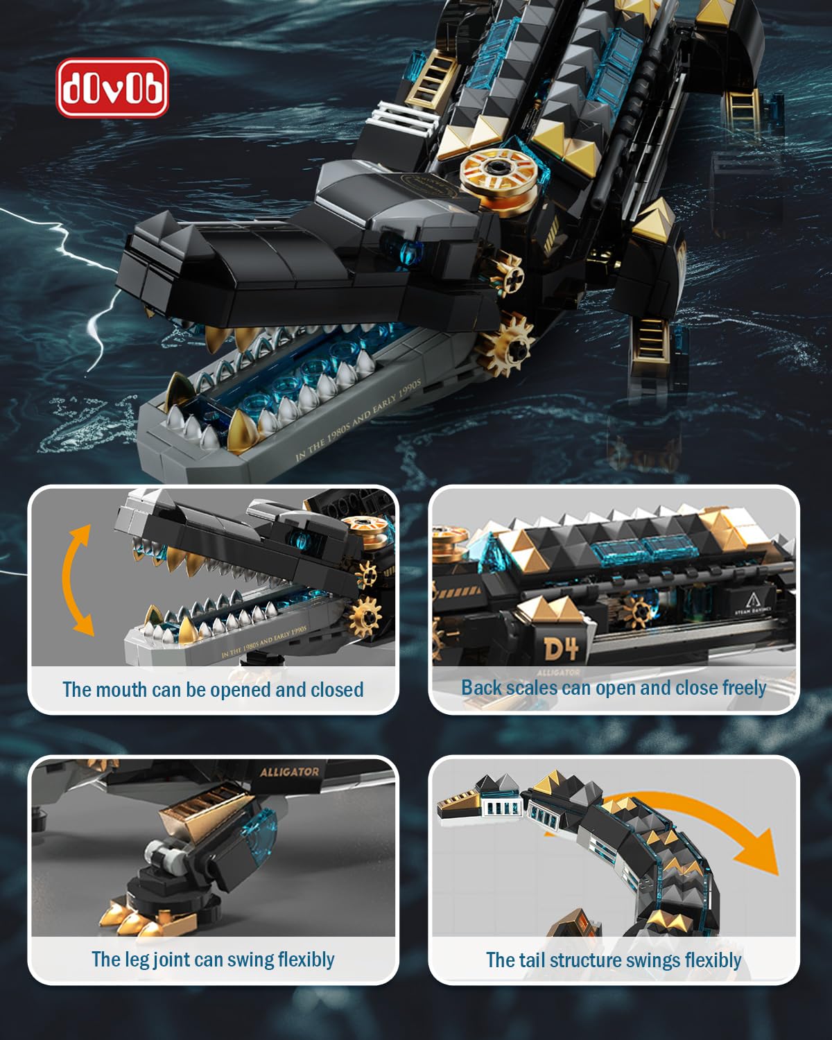 Amazon.co.jp: dOvOb Decorワニ機械ビルディングブロックセット(542個