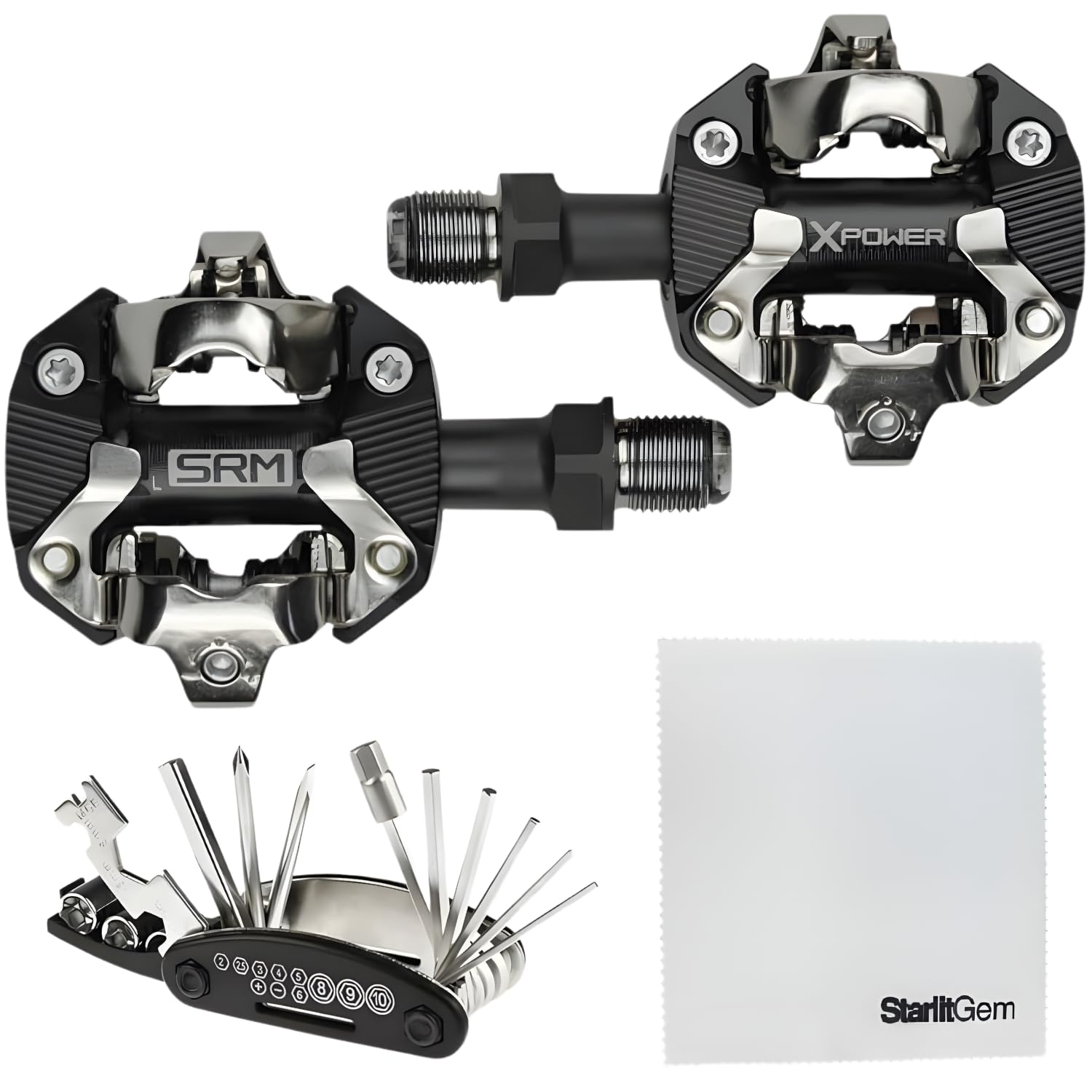 srm spd power meter pedals X-Power MTB Dual-Sided – Long Spindle, SPD-Compatible, Bluetooth & ANT+, Precision Power Tracking, Durable Alloy Body, Rechargeable Battery – Includes StarlitGem Multitool Kit Sporting Goods FLYER Goroc 2 2020 Color Name:ST AT Black BLACK DIAMOND Handschuhe DIRT