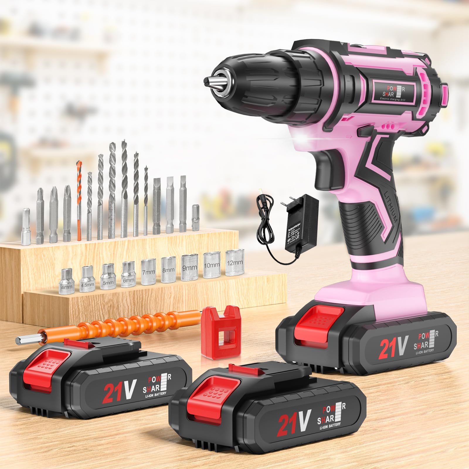 Amazon | 【限定 さくらカラー 可愛い 】VANBAR 電動ドリル 電動