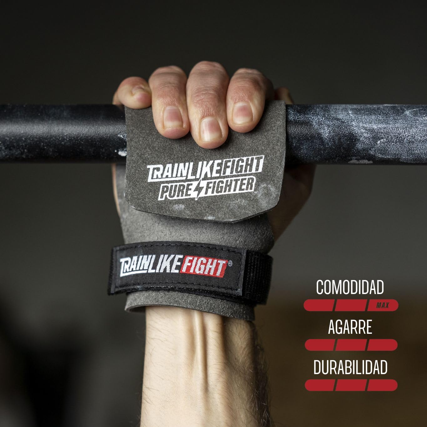 TRAINLIKEFIGHT Pure - Calleras Unisex para Cross Training, Calistenia, Gimnasia, Protección para Tus Manos, Previenen la aparición de Callos y heridas
