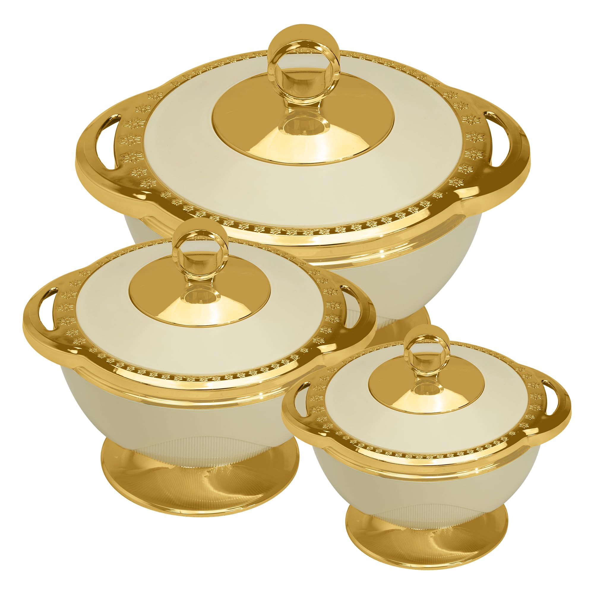 SELVEL Giving shape to life! Milano Inner Steel Casserole Set of 3 (1700ml, 1100ml, 600ml)|BPA Free|Advanced P.U. Insulation|Keeps Food hot & Fresh Chapati, Roti, Biryani and More Ivory (B0CB4H4YQM) Amazon Price History, Amazon Price Tracker