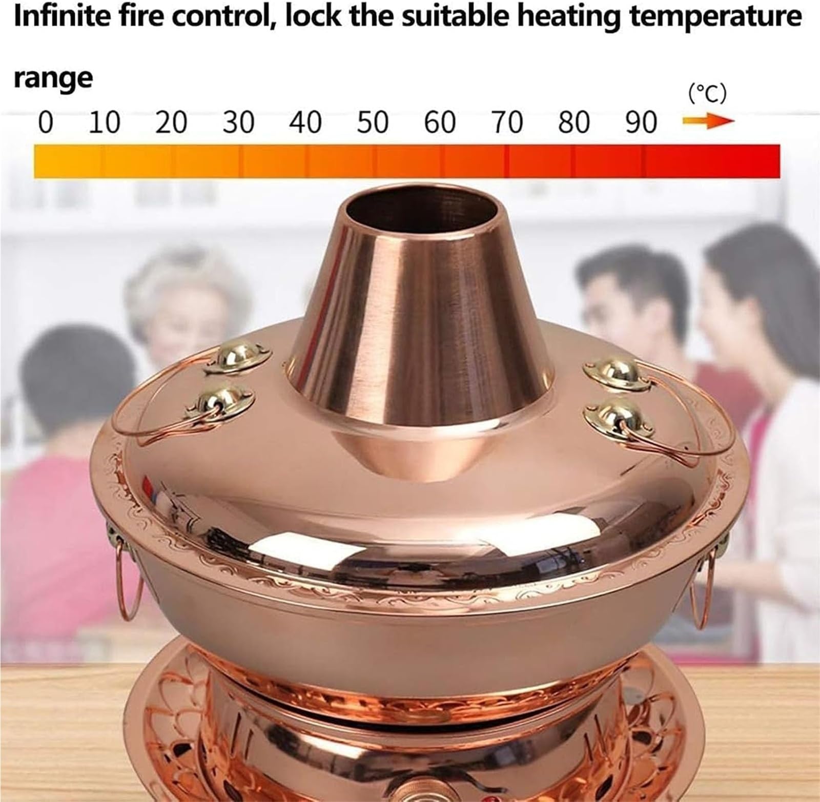 Hot Pot elettrico con design diviso, facile da pulire, ideale per riunioni di famiglia