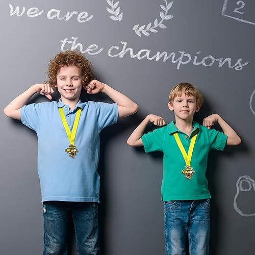 Miniatura 6 de Zonon 12 medallas de panal de abeja de ortografía a granel con cinta para el cuello, medallas de premio de abeja, de 3.23 x 3.15 pulgadas, trofeo de