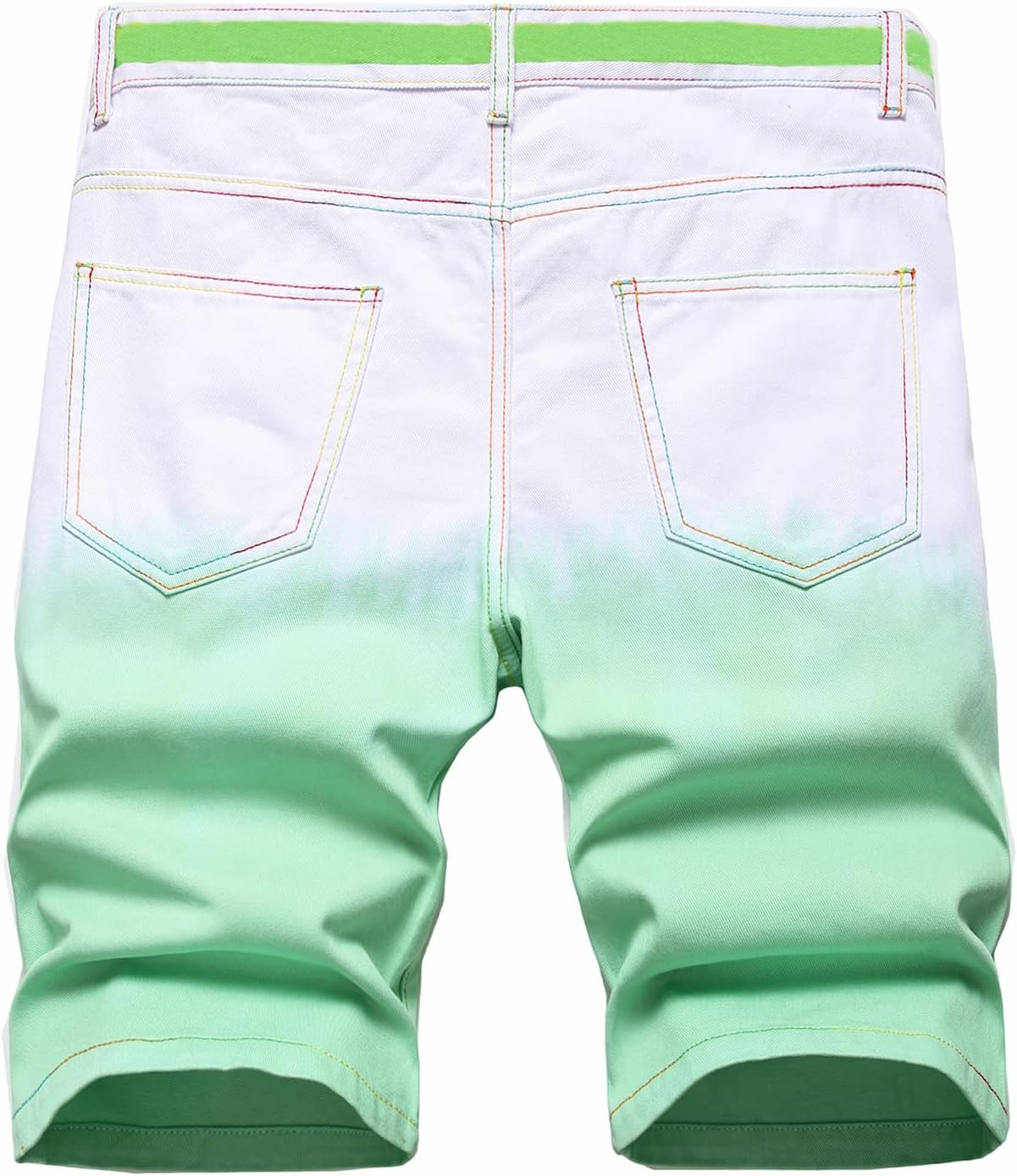 Enrica Men's Casual Printed Regular Fit Ripped Denim Shorts - Image 2