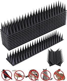 Bird Spikes, 20 Pack Pigeon Spikes, High Thorn Bird Spikes for Outside, Bird Deterrent for Small Bird Cat Squirrel, Easy Installation Bird Deterrent Spikes use for Balcony Courtyard Outdoor Roof
