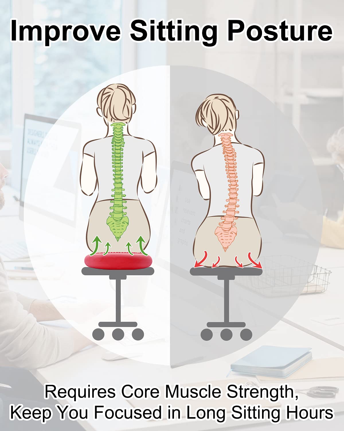 Buy Tumaz Wobble Cushion Wiggle Seat to Improve Sitting Posture