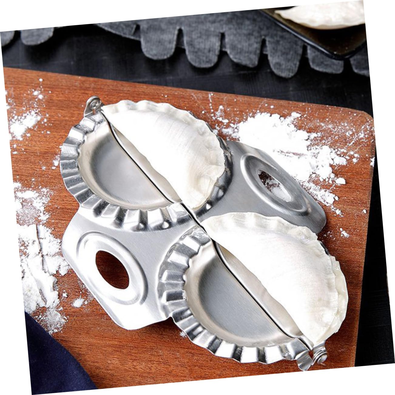 PRETYZOOM 3pezzi Stampo Per Ravioli Acciaio Inossidabile Mould Cutter Per Dumplings e Pierogi Utensile Da Cucina Per Preparare Gnocchi e Potstickers Facile Da Usare e Pratico Per Casa e