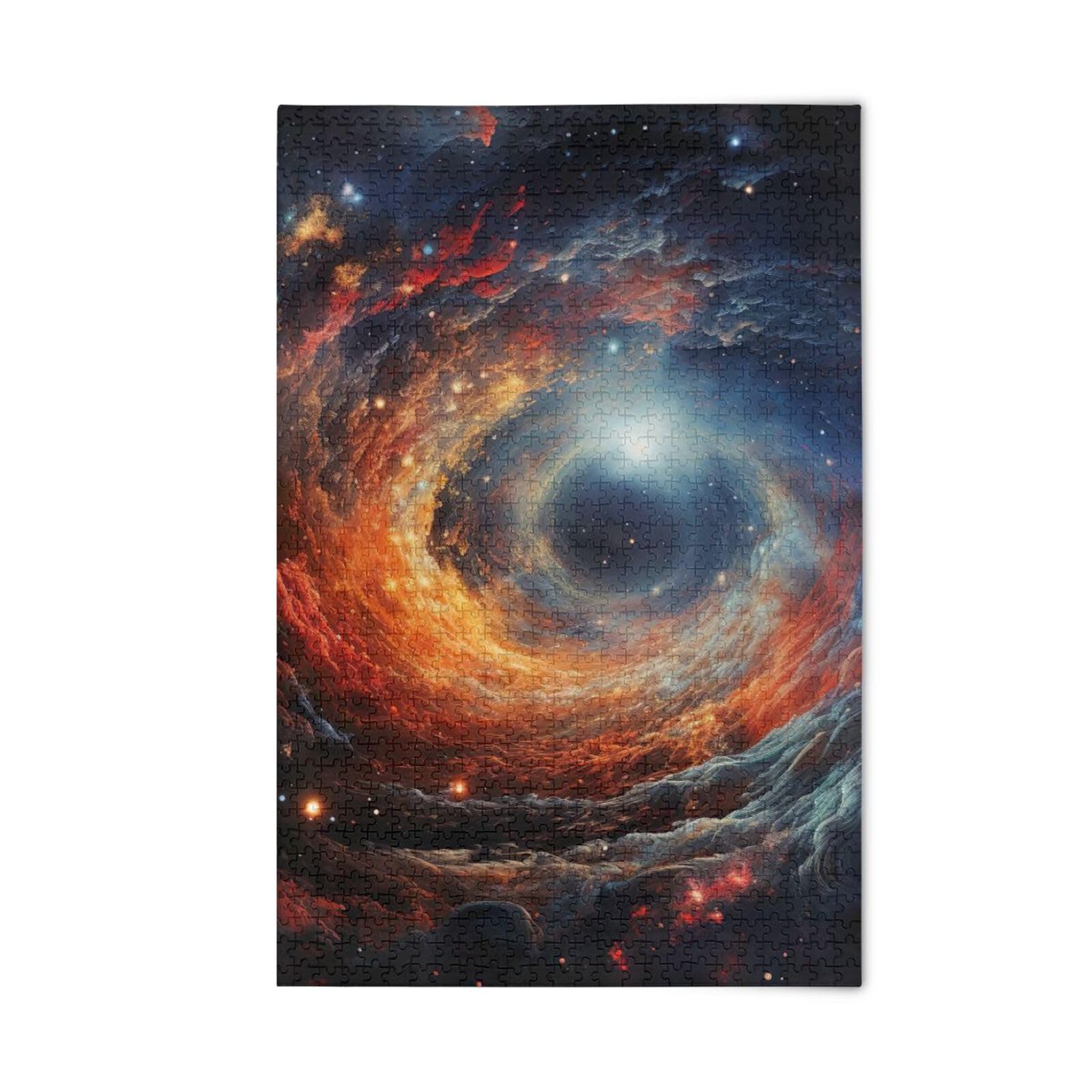 500 Piece Jigsaw Puzzle For Adults & Kids - Blue Galaxy Starry Night Space Theme, 20.5 X 15 Inches, Wooden Finish