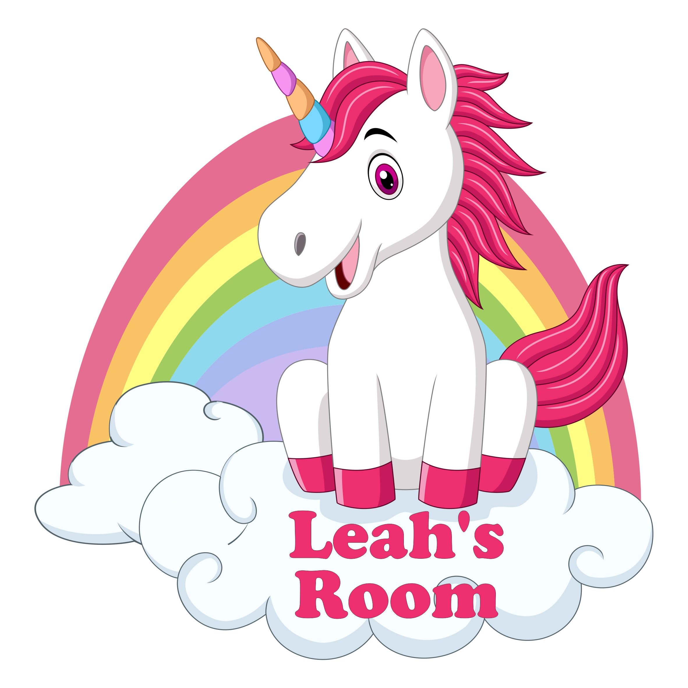 Girls Unicorn Sitting On A Cloud Kids Bedroom Door Sign Personalised For You - Any Name! Door Plaque,/Boys,Nursery,Decor,Kids Room,Animals