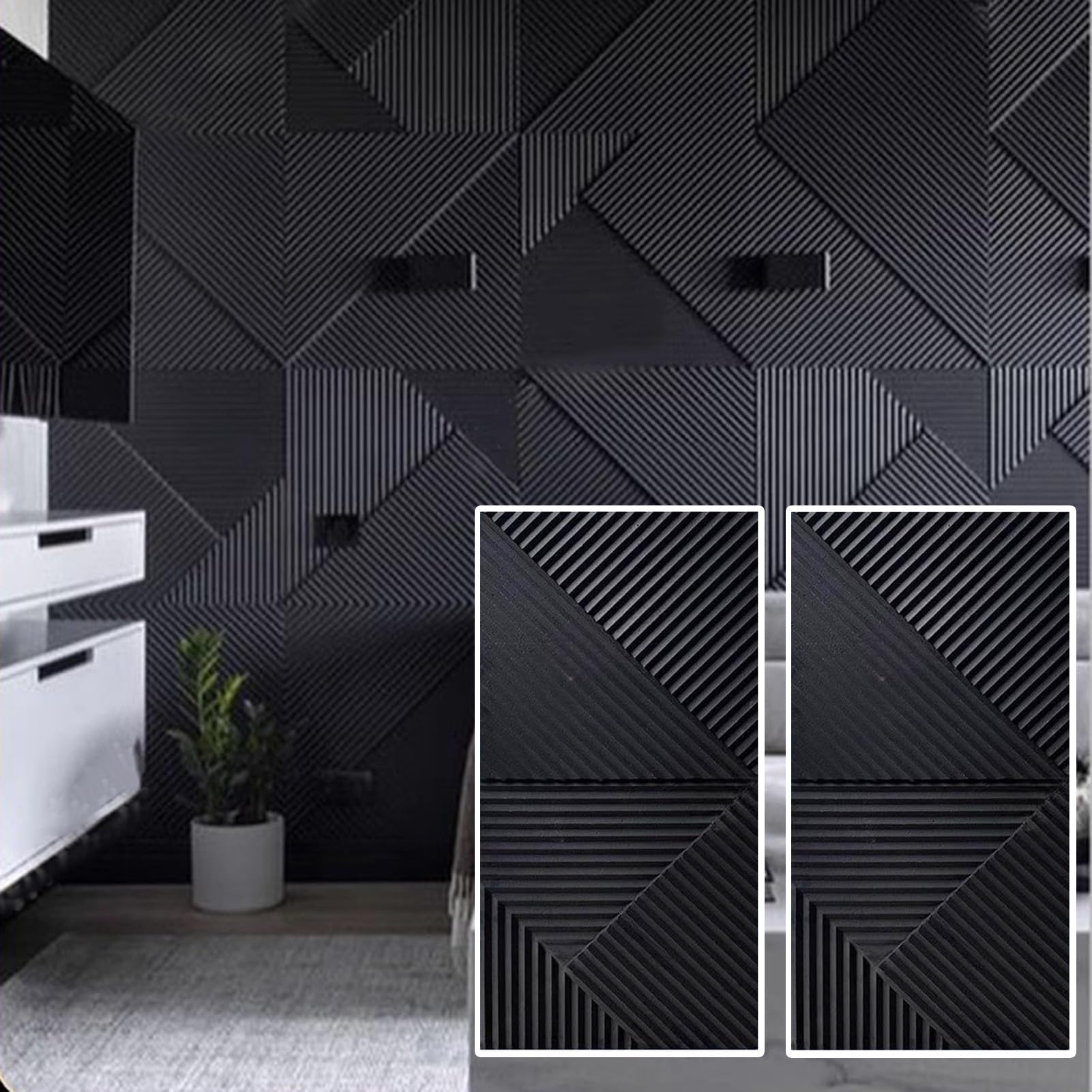 Paneles de pared de poliuretano 3D interior exterior con tablero de revestimiento impermeable recortable