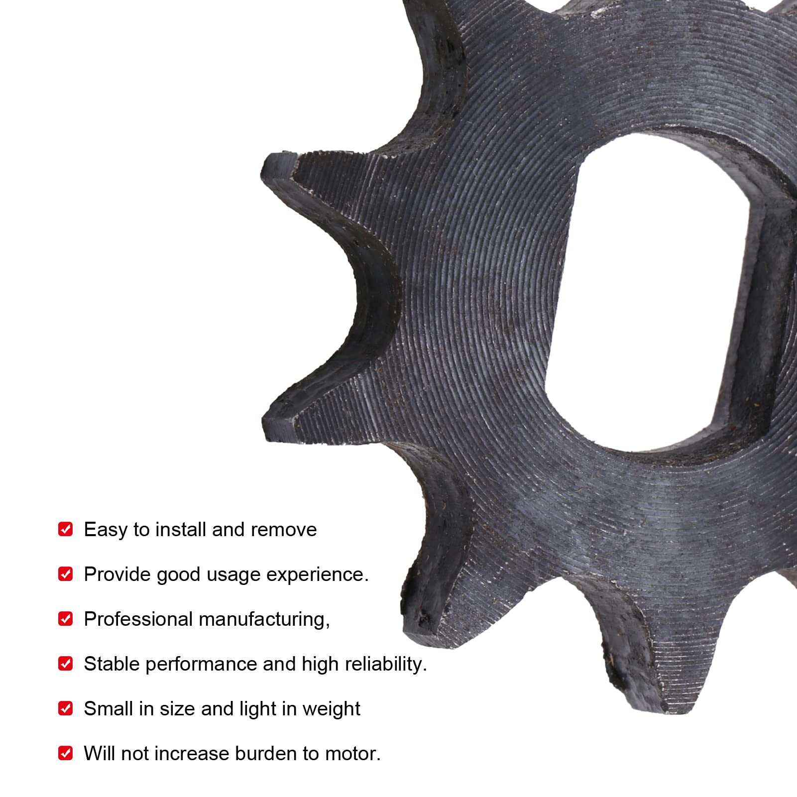 Chain Sprocket, Sprocket Cog 12x17 Mm 08B Model 10 Teeth Spracial Chain Wheel for DC Motor Permanent Magnet Gear Motor