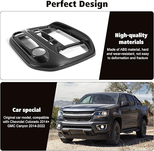 Miniatura 6 de RT-TCZ Cubierta de fibra de carbono para consola central de navegación multimedia, panel GPS, calcomanía decorativa para Chevrolet Colorado