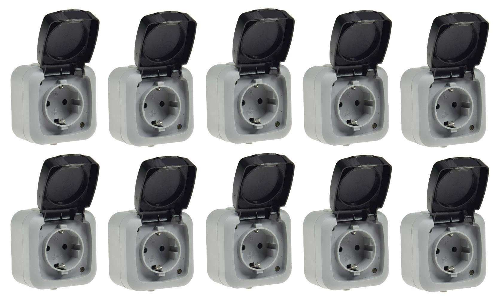 PRESA FRANCO TEDESCA SCHUKO CON COPERCHIO INTERRUT. DA ESTERNO IP44-16A EDM | Leroy Merlin - Foto 7