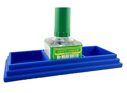 Miniatura 5 de Mr Hobby Cement Glue Triple Bottle Holder Square Style with Anti-Slip Rubber Feet - 3D Printed (Black)