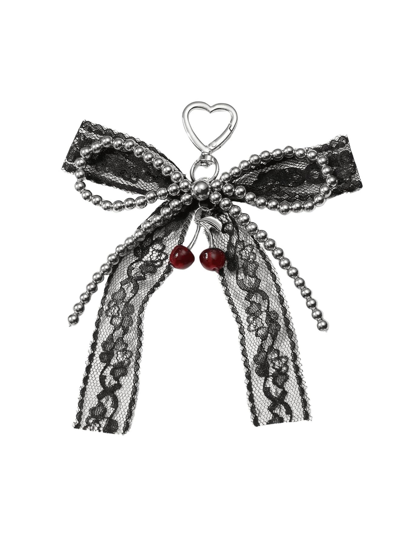 MakeMeChic Women's Cute Bag Charms Bow Ribbon Metal Keychain for Purse