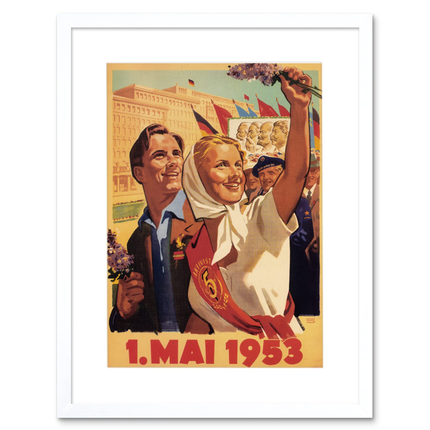 Amazon.com: Artery8 Communism DDR East Germany 1 May 1953 Poster