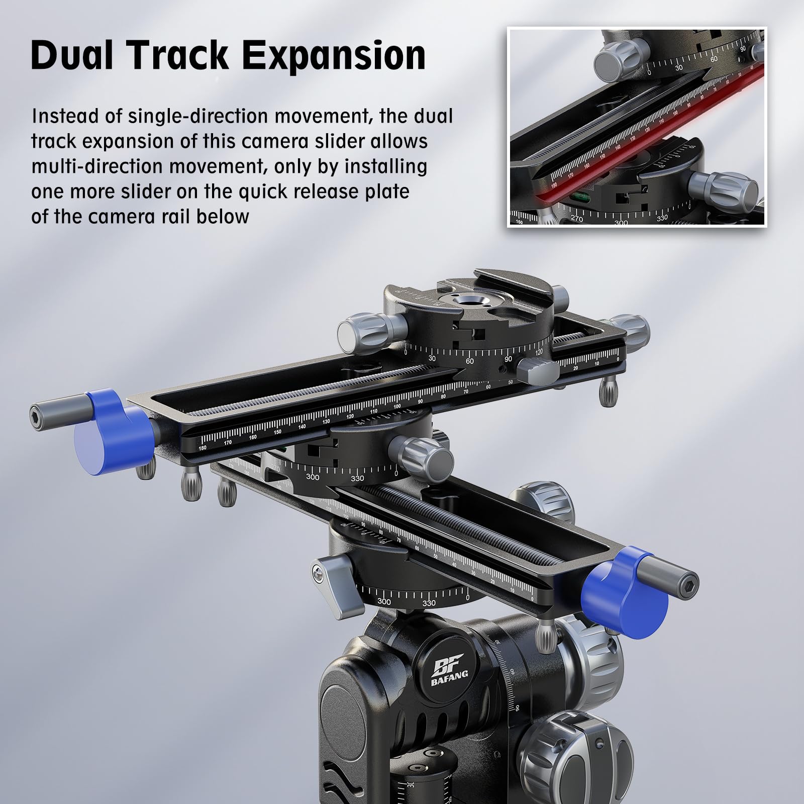 Kamera Slider, 180 mm/7,08 Zoll Kameraschiene mit Schnellwechselplatte und klemme für DSLR Stativ Einbeinstativ Kugelkopf,Maximale Belastung 8kg