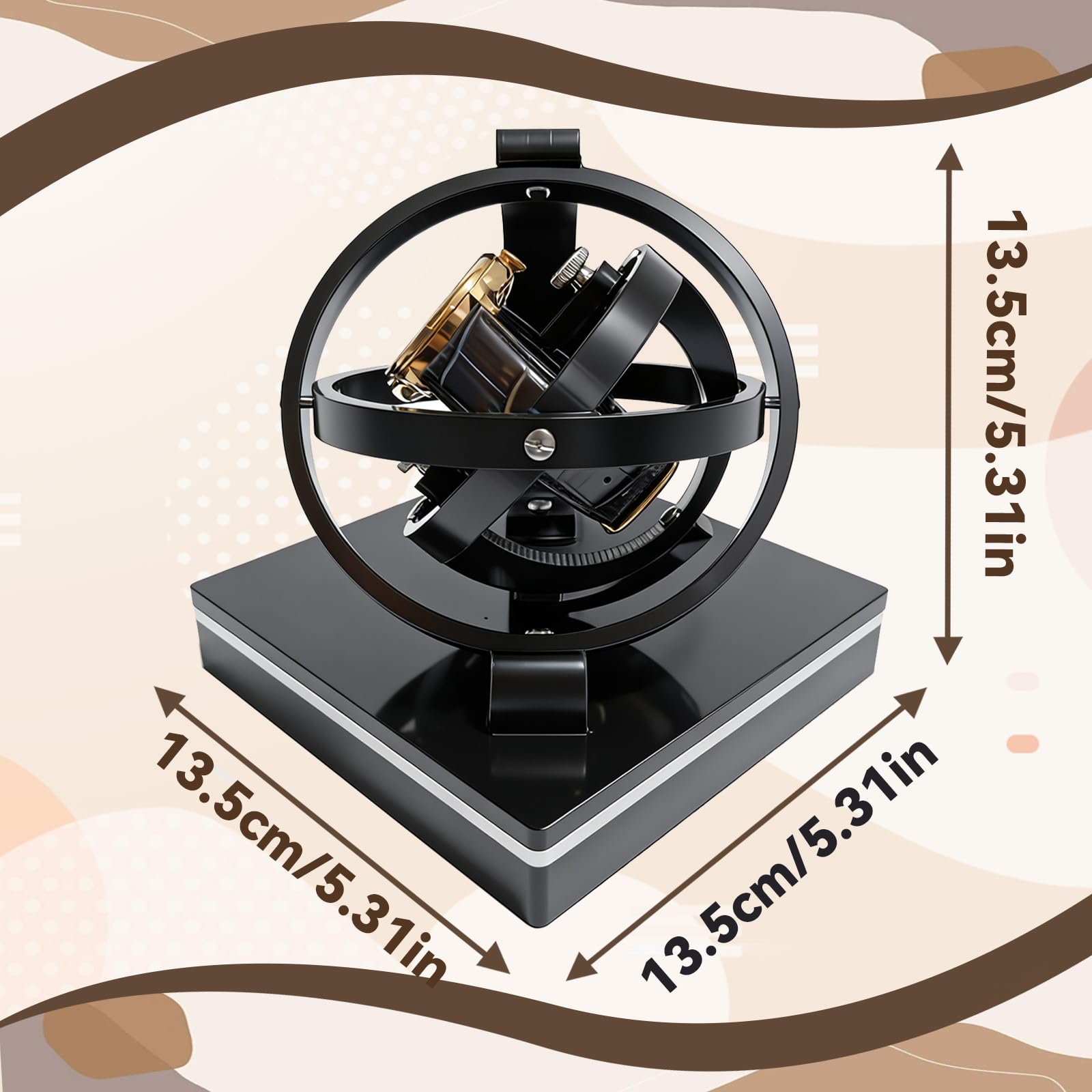 Remontoir Montre Automatique Rotatif avec Minuterie Support Mouvement pour Montres Automatiques