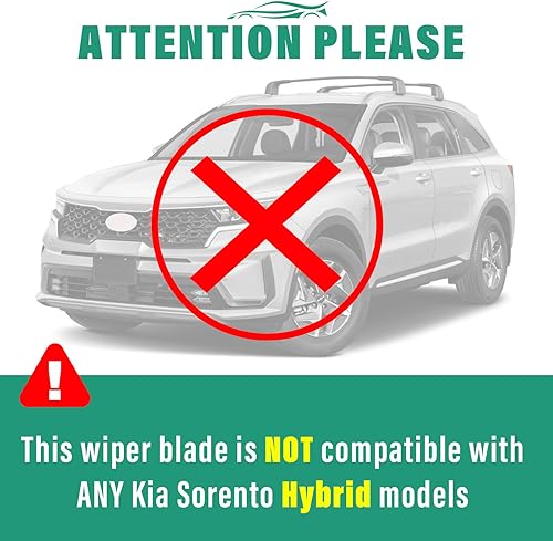 Vista 179 de 26" 20" 16" Windshield Wiper Blades Replacement for Dodge Grand Caravan 2008-2020 / Chrysler Town & Country 2008-2016 Premium All Weather Front Rear