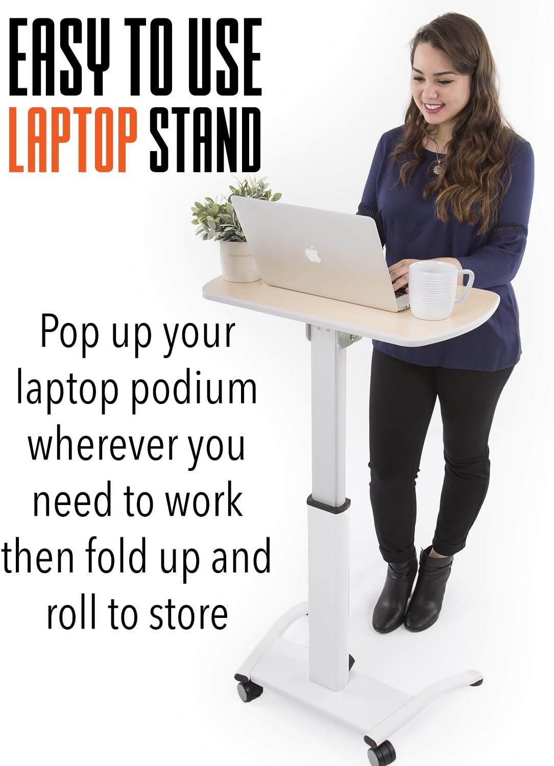 Stand Steady Multifunctional Podium | Lectern | Laptop Stand | Mobile Workstation! Excellent use for classrooms, Offices, and Home! : Electronics
