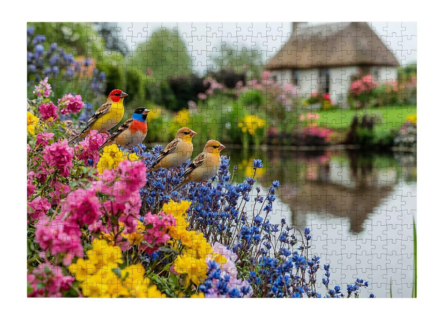 Puzzle 1500 Pezzi, Puzzle Fiori per Adulti, 87x57cm, Compact Box -4708