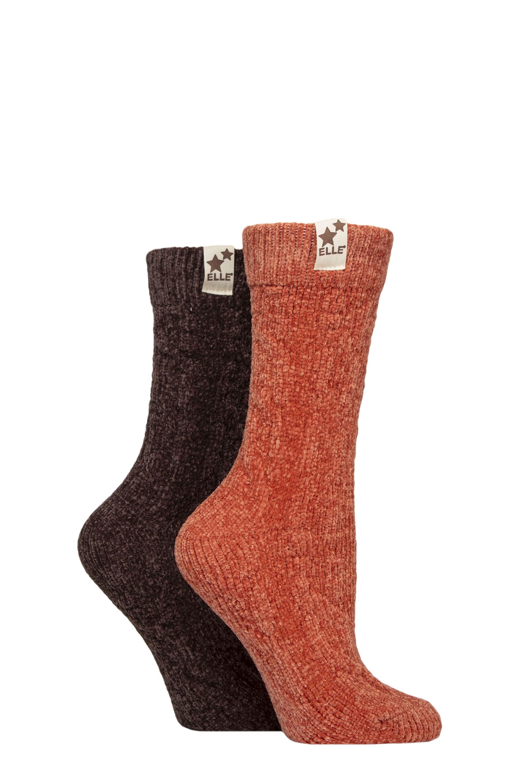 Elle Women's Wild Poppy Chenile Boot Socks - Soft And Cosy Cable Knit In A Multipack Of 2 For Walking, Hiking And The Outdoors Size 4-8 (Uk, Numeric, 4, 8, Regular, Regular, )