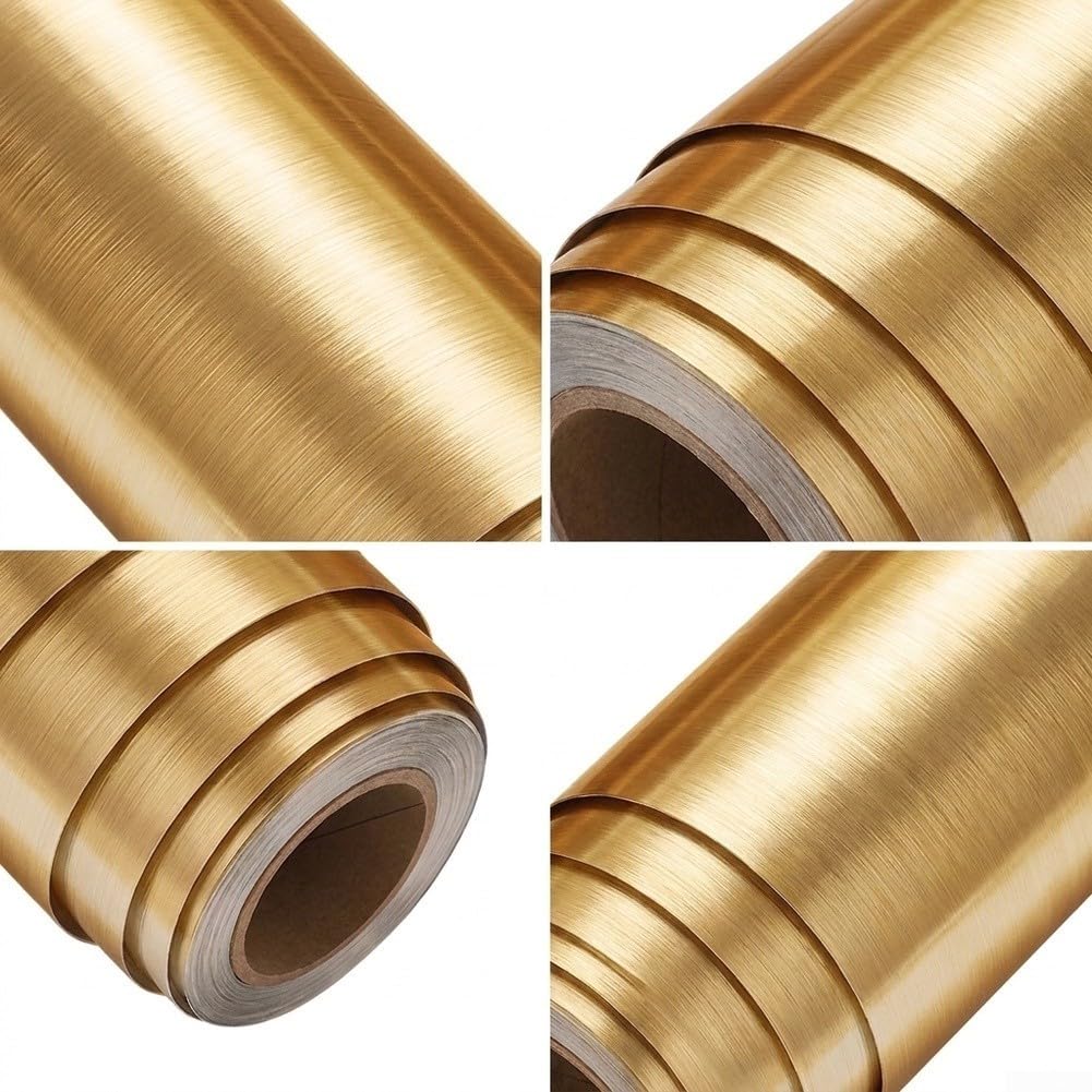 Gold Silber Küchenfolie Selbstklebend Ölresistent(Gold)