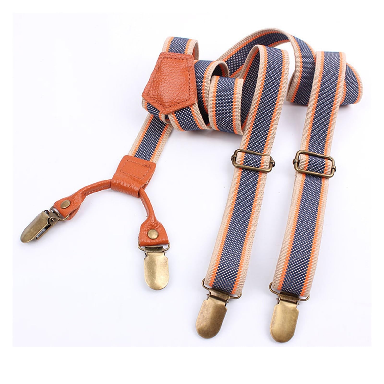 Tirantes retro con cuatro clips de alta sujeción elástica unisex