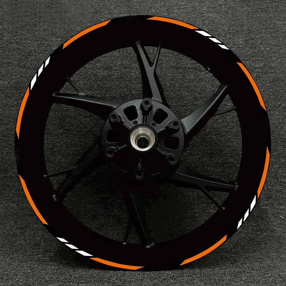 QIZUN Reflective Motorcycle Wheel Hub Stickers Rim Tape Decals Stripe