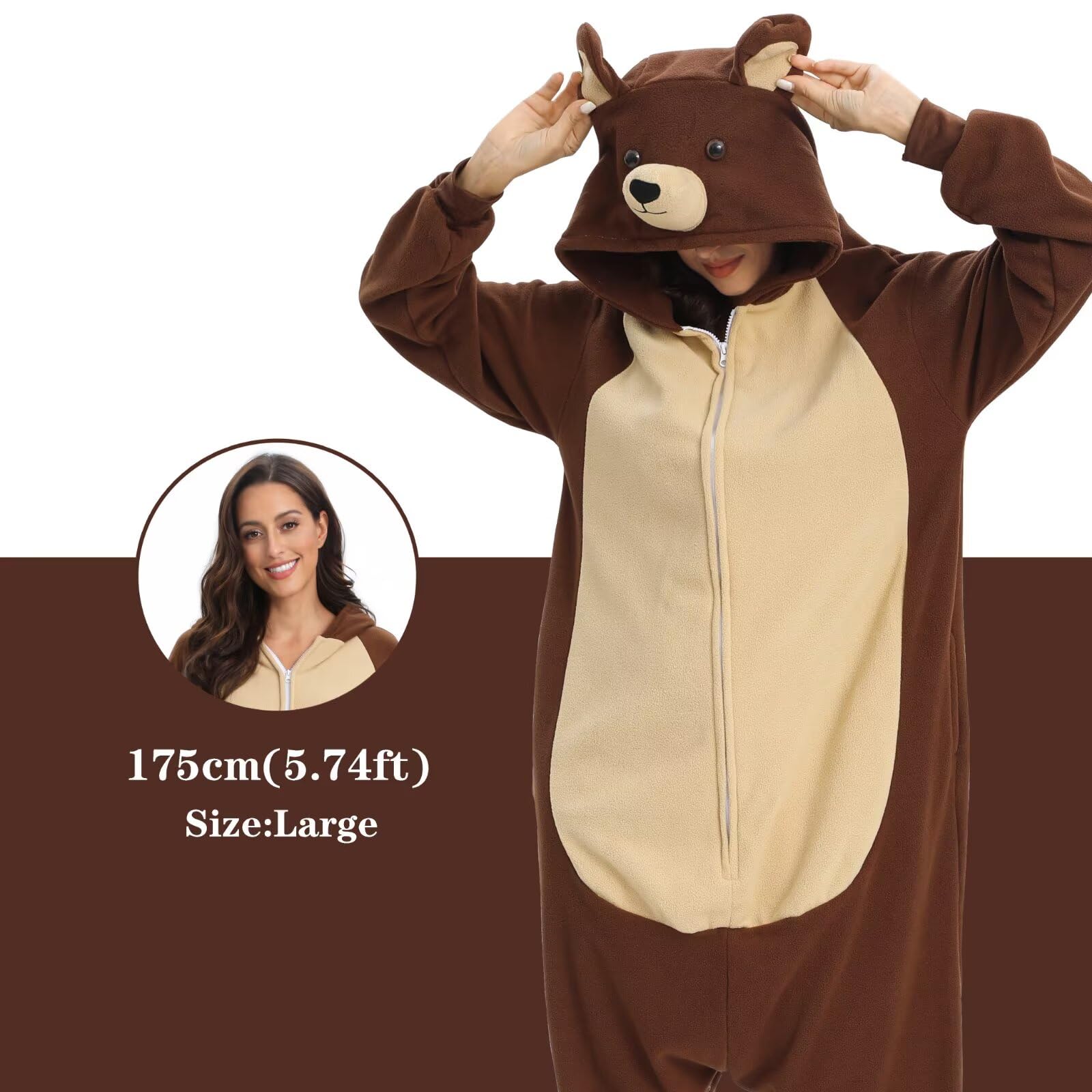 LBJR Animal Onesie Adulte Combinaison Pyjama Grenouillere Femme Homme