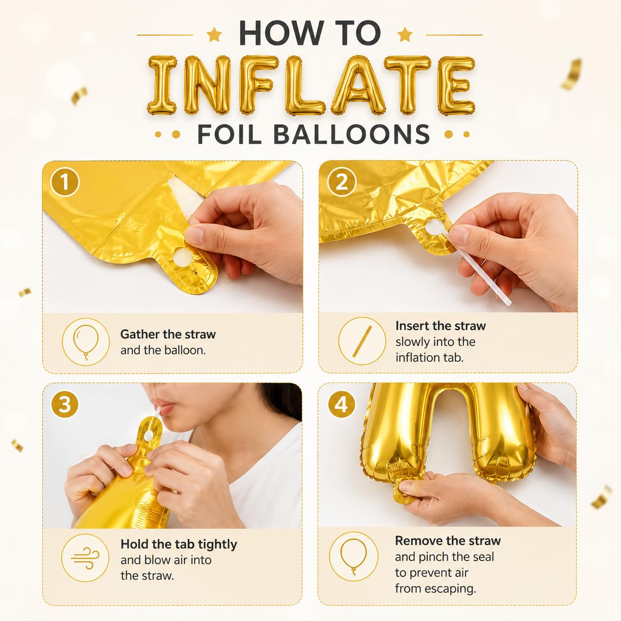 Golden Alphabet Balloons - A to Z Set -5
