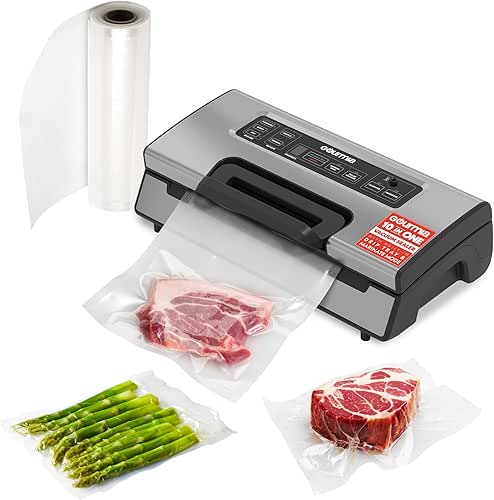 Gourmia Vacuum Sealer – Food Preservation System with Marinate Mode
