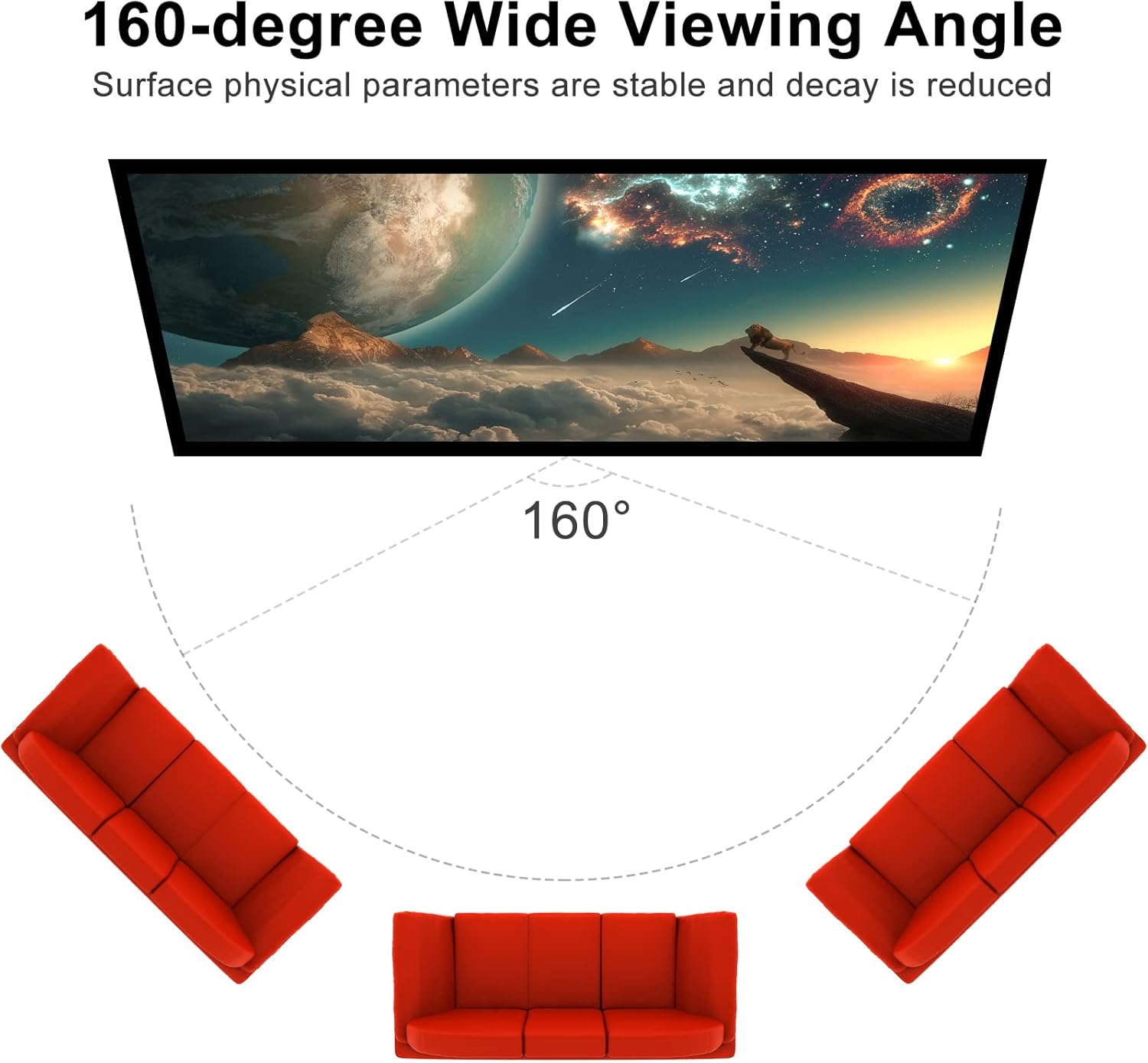 Buy Outdoor Projector Screen Komerti 100 inch 4K HD 169 Portable