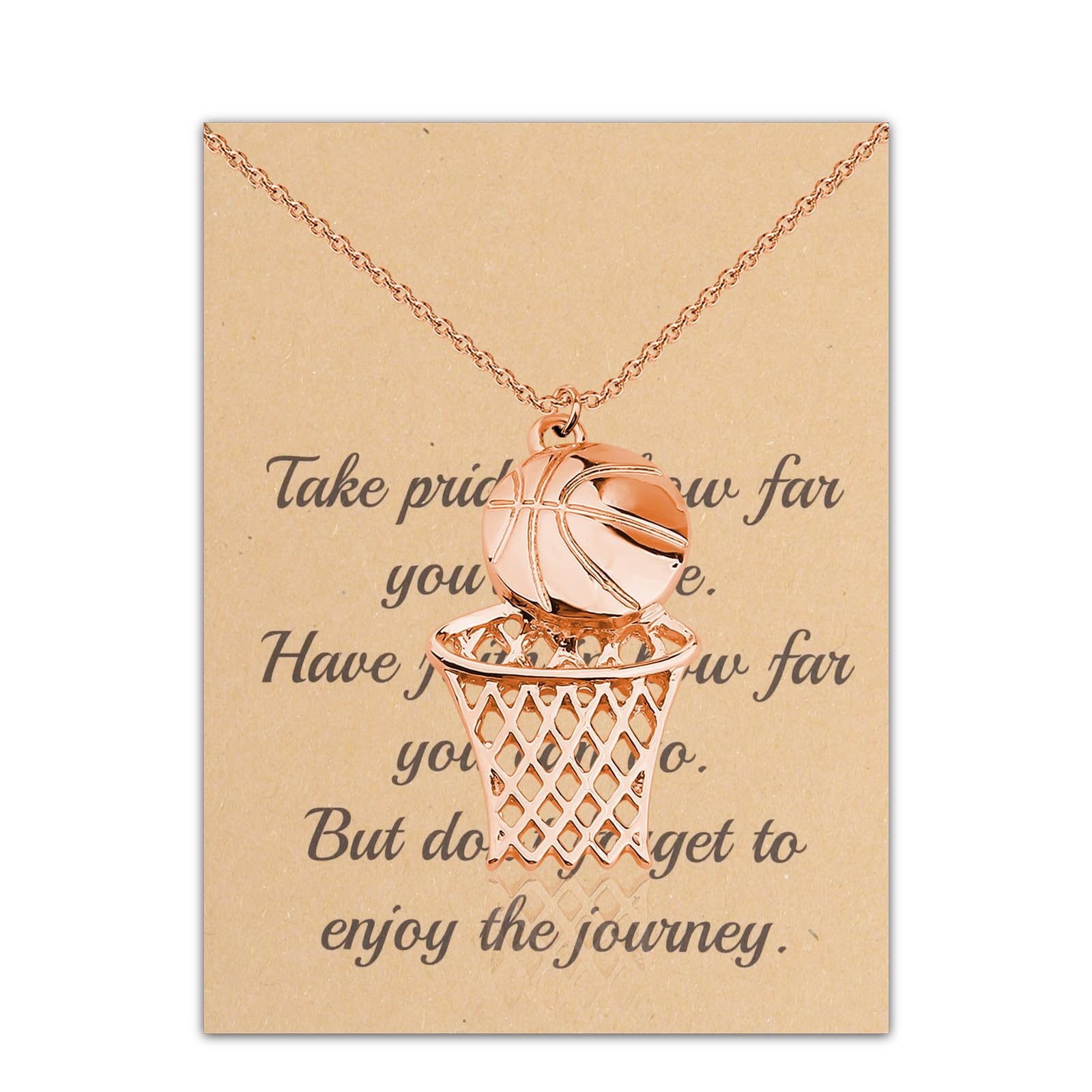 FUSTMW Basketball Necklace Basketball Hoop Pendant Basketball Lover Players Gifts Basketball Jewelry Team Gifts
