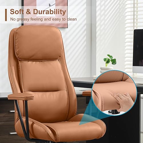 Miniatura 4 de Silla de escritorio de oficina con respaldo alto, silla de oficina ergonómica reclinable, moderna silla giratoria para computadora, sillas de sala