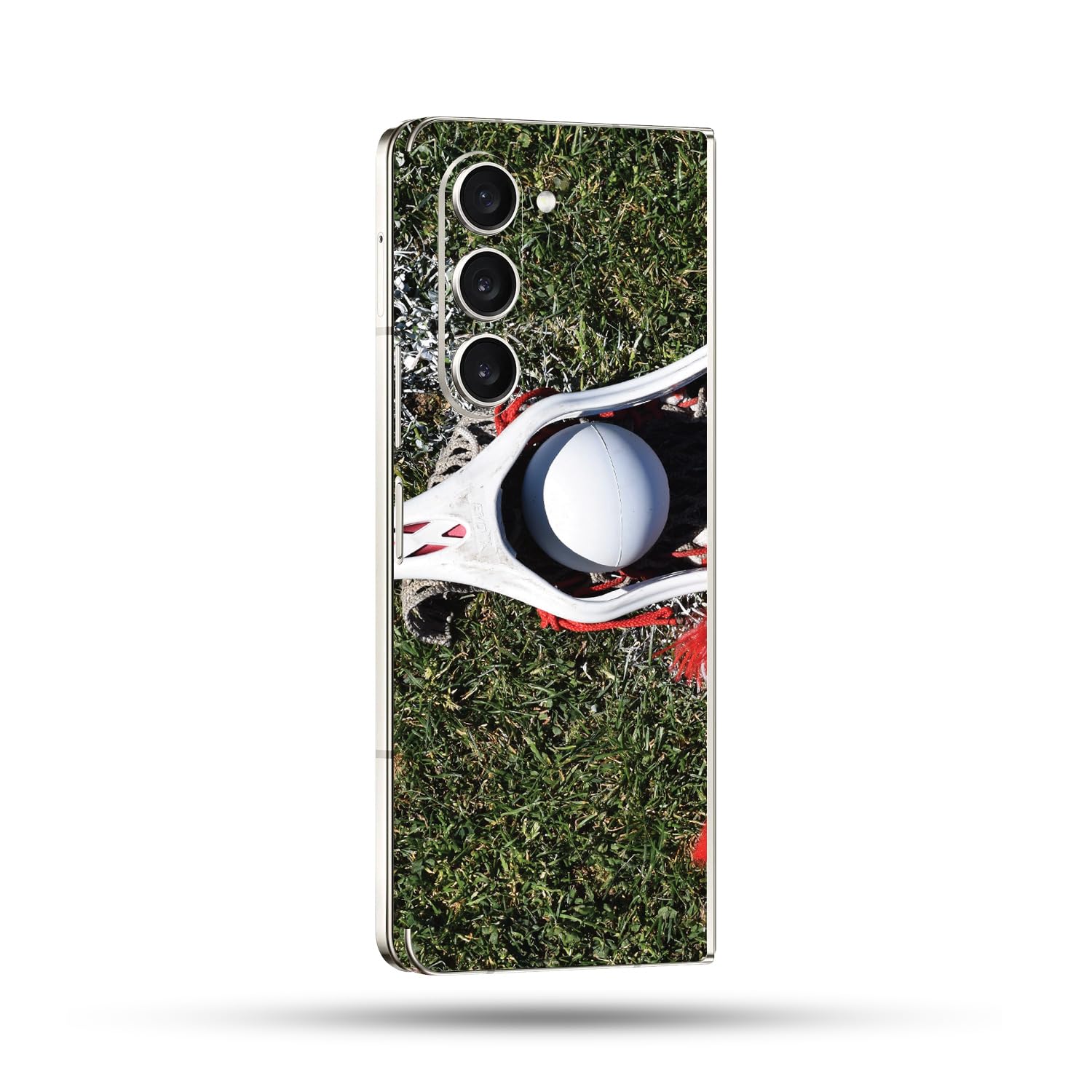 MightySkins Skin Compatible With Samsung Galaxy Z Fold 5 Full Wrap - Lacrosse Ball | Protective, Durable, and Unique Vinyl Decal wrap cover | Easy To Apply, Remove, and Change Styles | Made in the USA