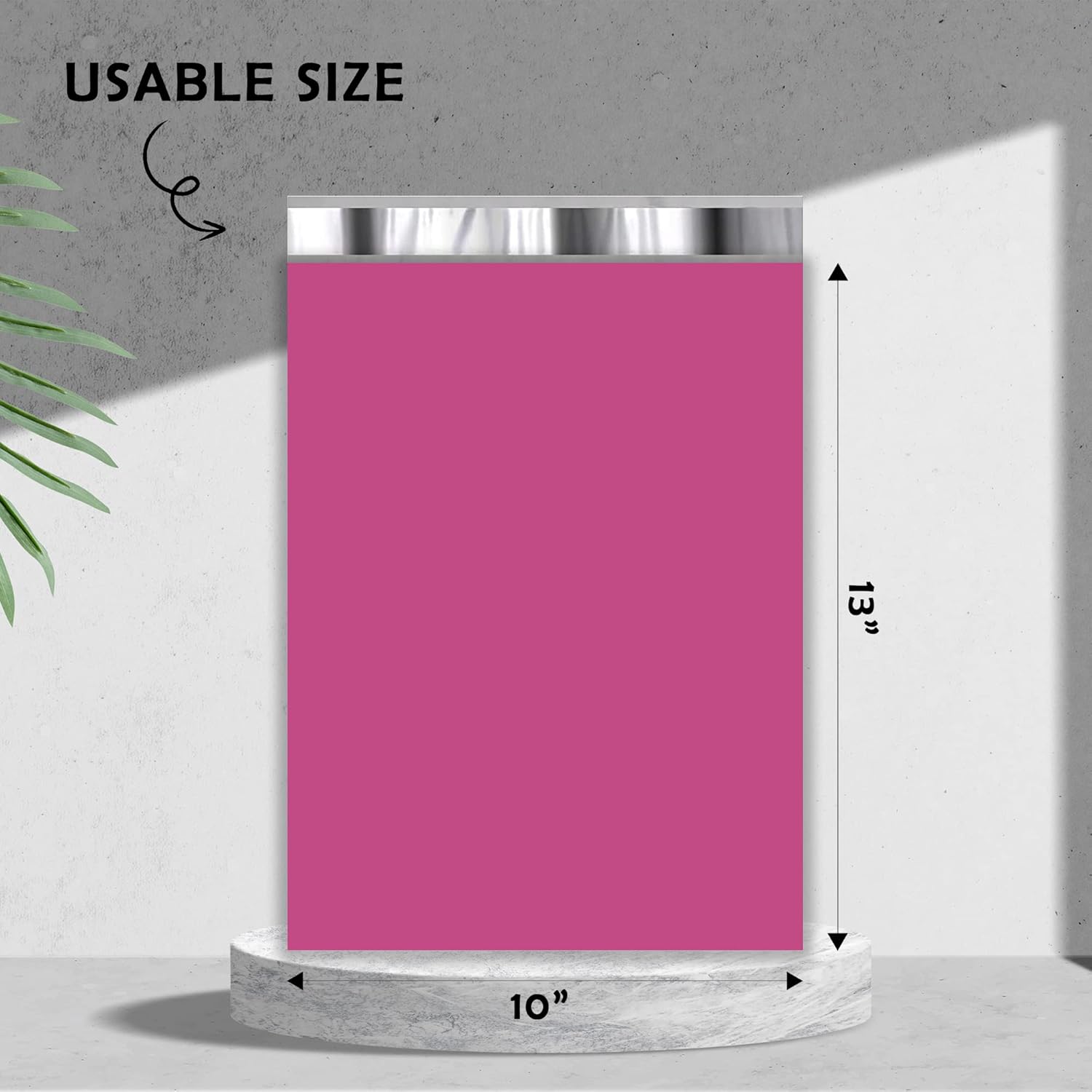 Yens Poly Mailers Waterproof Self Seal Adhesive Shipping Bags for Shipping, Mailing, Packaging (Hot Pink, #M4(10"X13")-1000 Pack Bulk Box)
