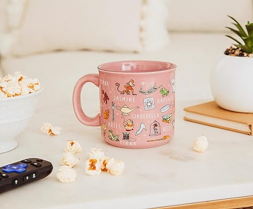 Miniatura 4 de Silver Buffalo Disney Princess Icons - Taza de cerámica para caravana, taza de café de viaje sin BPA para expreso, cacao, bebidas, artículos