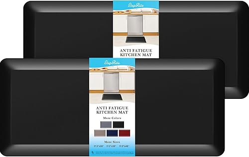 Miniatura 1 de Tapete de cocina de 45 pulgadas de grosor 2 piezas Tapete antifatiga para decoración de cocina, antideslizante, resistente a las manchas,