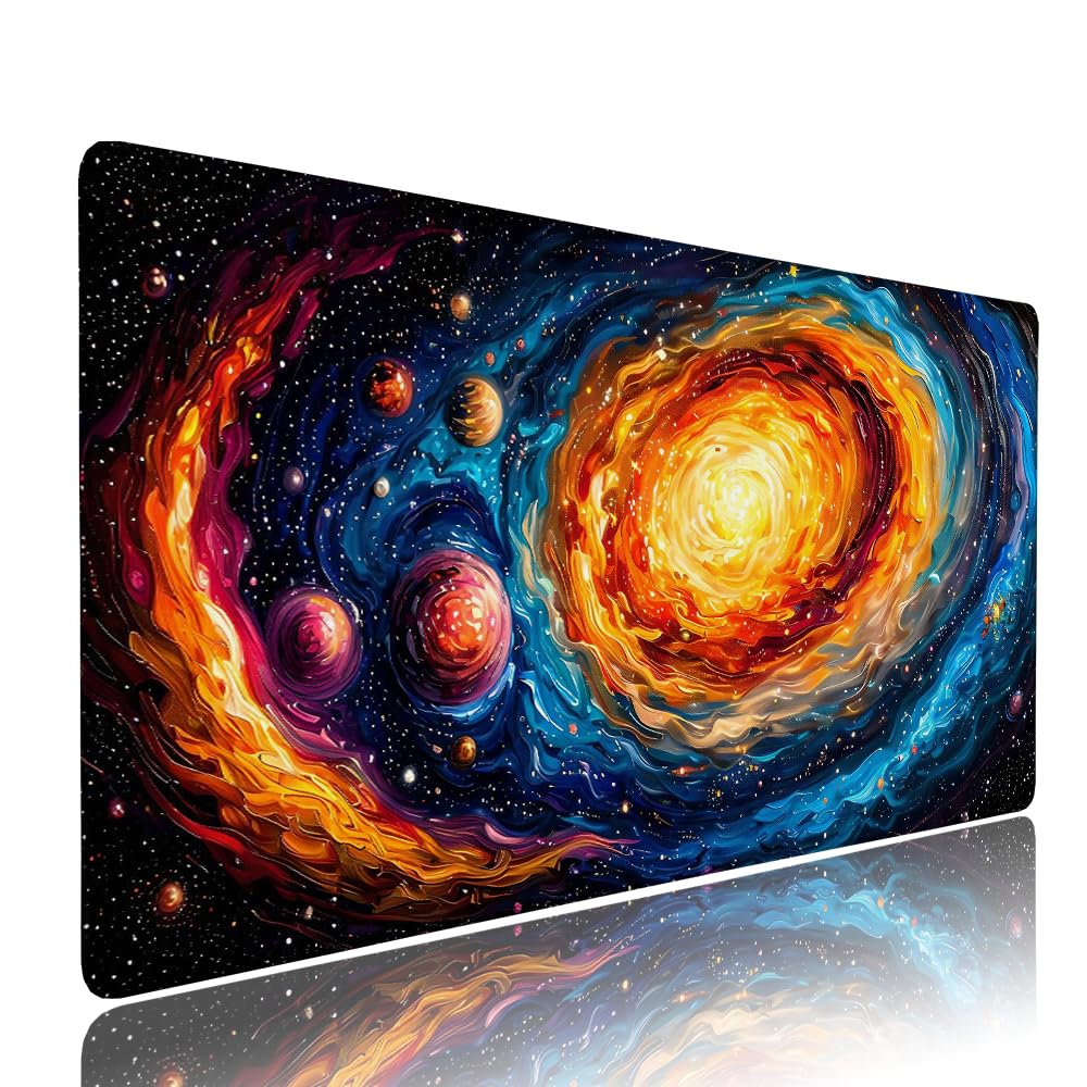 Tappetino Mouse Gaming xxl Accessori Scrivania Ufficio Colore Astratto Grande Tappetino Mouse e Tastiera Sottomano da Scrivania 1200x600x3mm Base Antiscivolo, per PC Gamer Laptop Studio Casa d-100