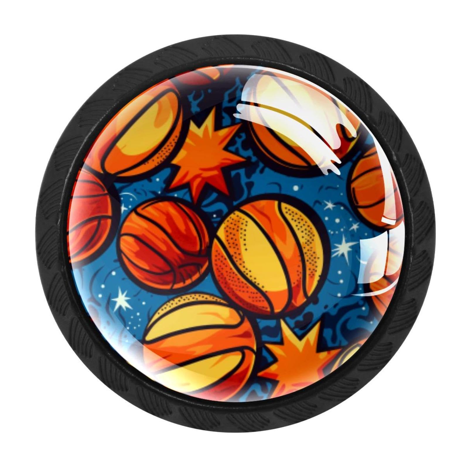 Chenzzzz Multicolored 08 4 Pieces Kitchen Cabinet Knobs Basketball Drawer Knobs Dresser Knobs Drawer Pulls Door Knobs Dresser Drawer Handles Knobs For Dresser Drawers